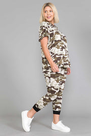 63 SET-G {Camo Fanatic} Camouflage Printed Lounge Wear EXTENDED PLUS SIZE 4X 5X 6X