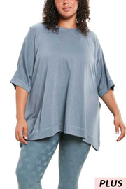 22 SSS-U {Free Forever} Sea Green Oversized Top PLUS SIZE 1X/2X  2X/3X