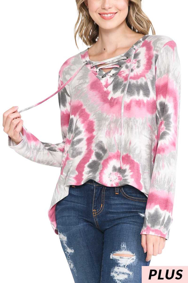 39 PLS-F {A Total Doll} ***FLASH SALE***Tie Dye Hoodie PLUS SIZE XL 2X 3X