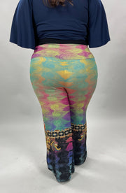 BT-B {Cool Vibes} Multi-Color Palazzo Pants SALE!!  PLUS SIZE 1X 2X 3X