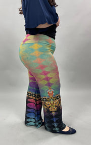 BT-B {Cool Vibes} Multi-Color Palazzo Pants PLUS SIZE 1X 2X 3X