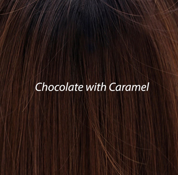 "Biscotti Babe" (Chocolate with Caramel) Luxury Wig