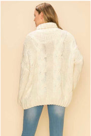 29 SLS-A {Cloud Gazing} Beige Sweater PLUS SIZE 1X/2X  2X/3X