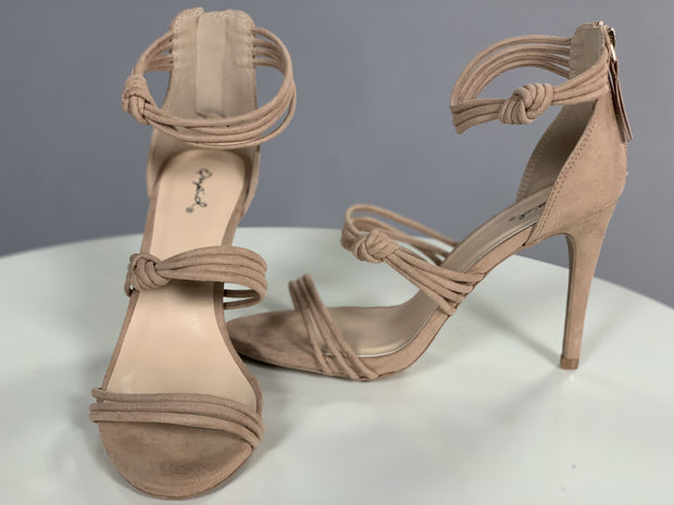 Shoes {Make Your Own Way} Taupe Multi Strap Heels