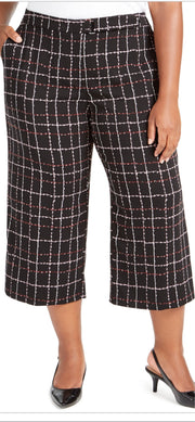 BT-M  M-109 {Alfani} Art Blossom Plaid Culottes Retail €84.50 ***FLASH SALE***16W 18W 20W