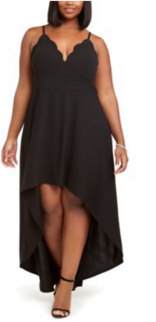 LD-D  M-109 {Speechless} Black Hi-Low Dress Retail €99.00 PLUS SIZE 1X