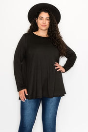 50 SLS-A {The New Staple} Black "Buttersoft" Top EXTENDED PLUS SIZE 1X 2X 3X 4X 5X 6X