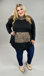 36 HD-D {Living It Up} Black Mocha Animal Hoodie CURVY BRAND EXTENDED PLUS SIZE 3X 4X 5X 6X