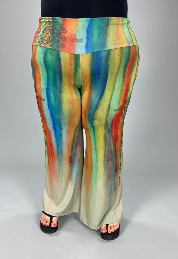 BT-E {Party Inspiration} Multi-Color Striped Palazzo Pants SALE!!!  PLUS SIZE 1X 2X 3X