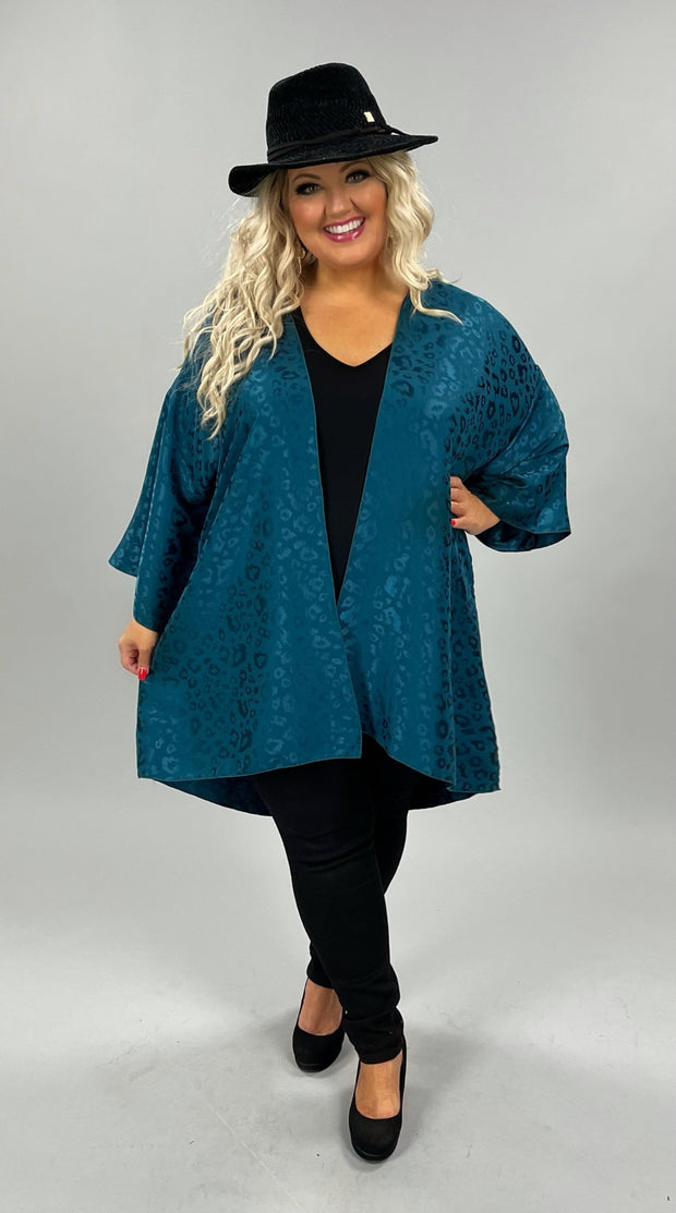 25 OT-I {All My Dreams} Teal Kimono PLUS SIZE 1X 2X 3X