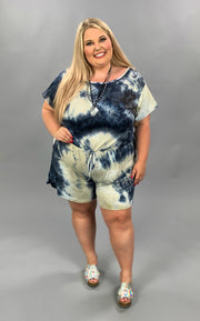 RP-F {Sapphire Dreams} Navy/Ivory Tie Dye  W/Mask PLUS SIZE 1X 2X 3X SALE!!