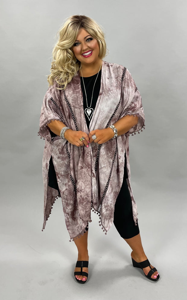 69 OT-F {Color Me Crazy}  Acid Washed Plum Cardigan PLUS SIZE 1X/2X  2X/3X