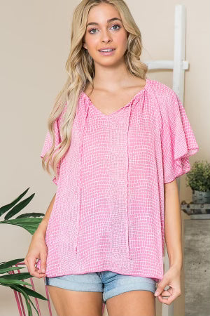 22 PSS-C {Sweet Fascination} Pink Printed Top