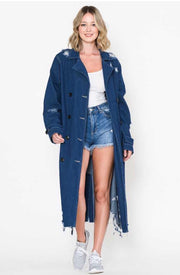 25 OT-D {Distressed But Sweet} Distressed Denim Coat SALE!! PLUS SIZE 1X/2X  2X/3X