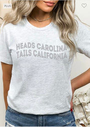 92 GT-E {Heads Carolina} Ash Grey Graphic Tee PLUS SIZE 3X