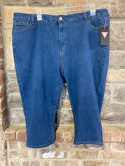 BT-X {Hangin' By A Thread} Medium Blue Crop Jeans w/Pocket Detail SALE!!!  EXTENDED PLUS SIZE 24 26 28