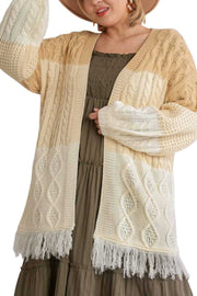 29 OT-A {Snuggled Up} Umgee Natural Mix Sweater PLUS SIZE XL 1X 2X***SALE***