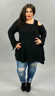 41  OS-P {Darkness Falls} Black Off Shoulder Tunic SALE!!! PLUS SIZE XL 2X 3X