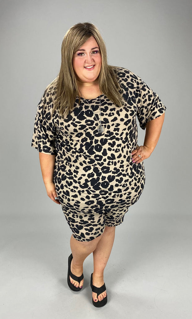 32 SET-C {Spirited Comfort} Animal Print Loungewear Set EXTENDED PLUS SIZE 3X 4X 5X