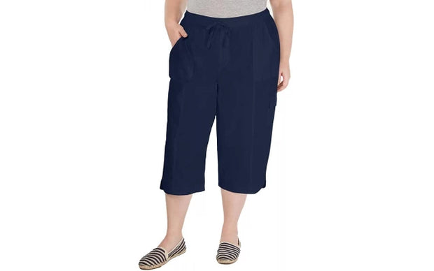 BT-P  M-109  {Karen Scott} Navy Capri Pants Retail €19.98 PLUS SIZE 1X