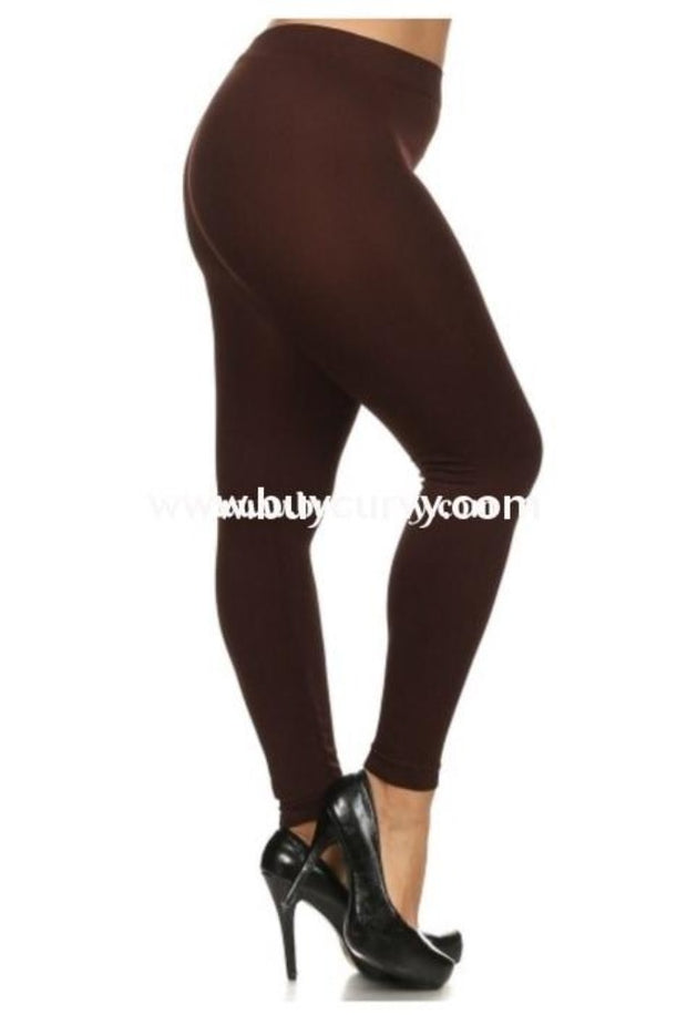 Leg/pls 121 Brand Brown Poly/spandex Leggings