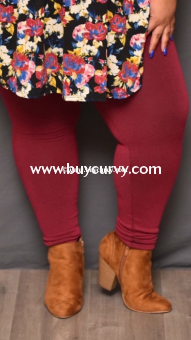 Leg/sls-Boysenberry French Terry Tummy Control Leggings