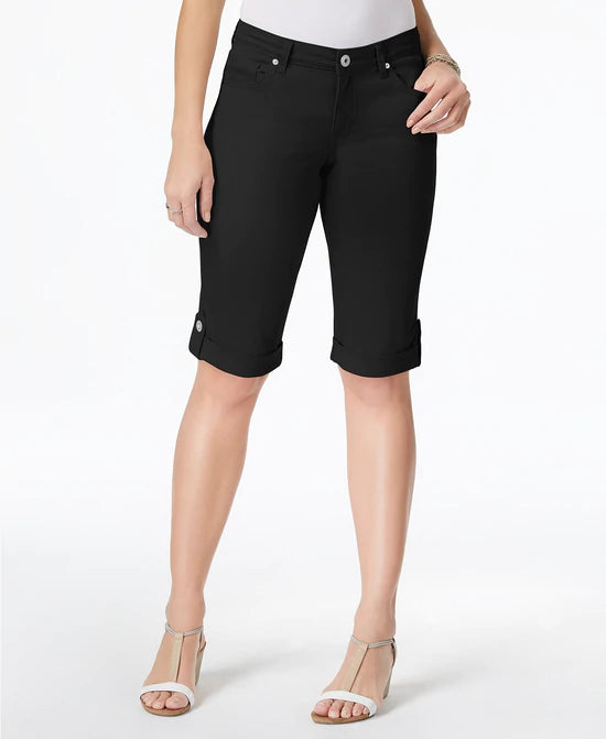 BT-R   m-109{Style & Co} Black Skimmer Shorts Retail 56.00 PLUS SIZE 16W 22W