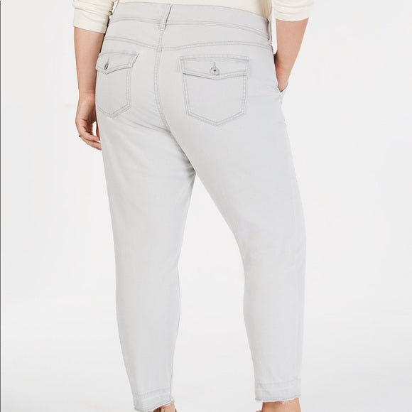 BT-G M-109 {Style & Co} Stone ***SALE***Raw-Hem Skinny Pants Retail €56.50 PLUS SIZE 22W