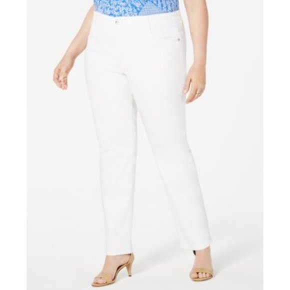 BT-P  M-109   {Style & Co} White Slim ***SALE***Leg Jeans Retail €59.00 PLUS SIZE 16W 18W 22W 24W