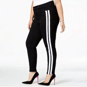 BT-Q  M-109  {Celebrity Pink} Black Varsity Stripe Jeans Retail €64.00 PLUS SIZE 20W
