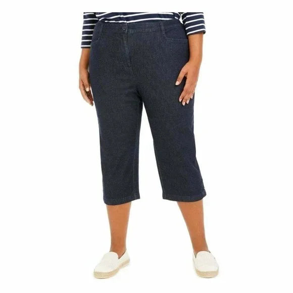 BT-H  M-109   {Karen Scott} Denim Capri Pants SALE!!! Retail $46.50 PLUS SIZE 24W