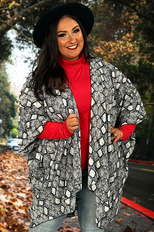 23 OT-Z {Only What Matters}  Snakeskin Print Cardigan PLUS SIZE 1X 2X 3X