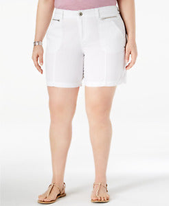 BT-S  M-109 {Style & Co} White Relaxed Shorts SALE!!! Retail 52.50 18W