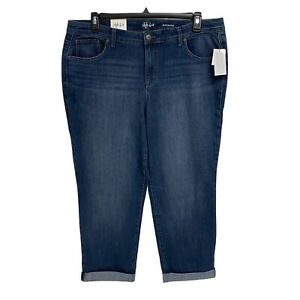 BT-Q  M-109  {Style & Co} Blue Boyfriend Jeans Retail €59.50 PLUS SIZE 16W 20W