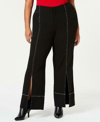 BT-B   M-109  {INC} Black Slit-Front Pants Retail €89.50 PLUS SIZE 16W 18W