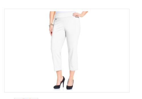 BT-G  M-109  {Alfani} White Cropped Pants PLUS SIZE 16W Retail €69.50