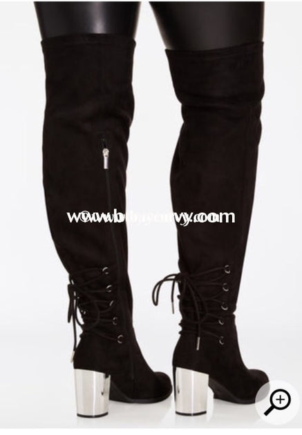 wide calf thigh high boots