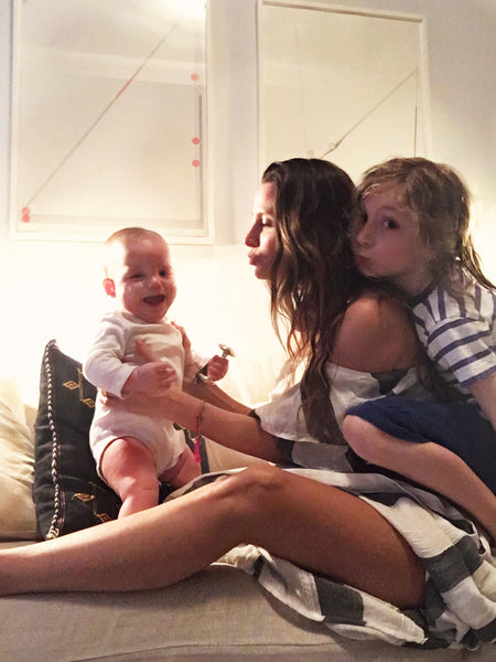 Nicole Fasolino savoring those precious moments by making funny faces with her children 