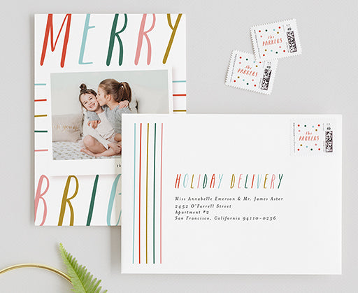 addressed holiday cards