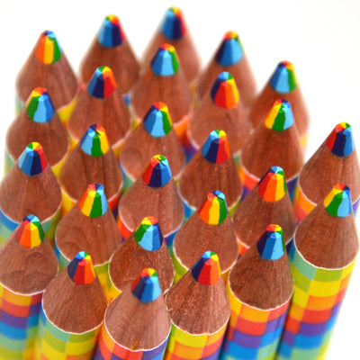 Rainbow colored pencils makes the dreadfulness of writing thank you notes more exciting 