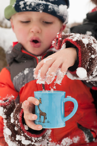 These Hot Chocolate Mugs can be cooled with snow if needed
