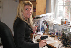 Nautical Knots being made by Christa Clarke in Downtown Mystic's knot shop Mystic Knotwork