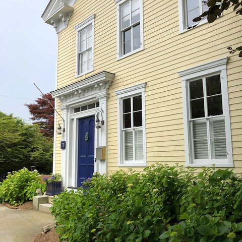 blue door