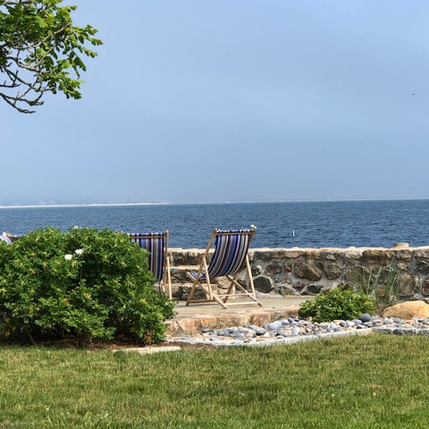 beach chairs with an amazing view