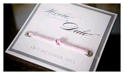 knotted save the date card