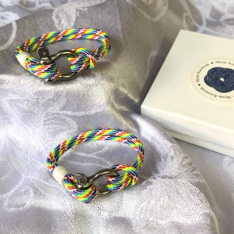 rainbow shackle bracelets