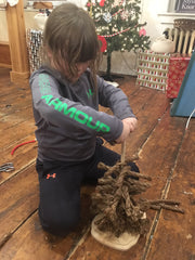 Rope Christmas Tree Step 4 Nautical Christmas putting on the ropes