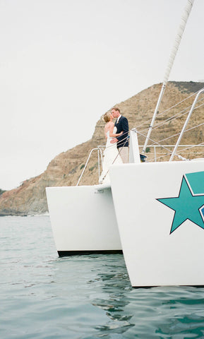 Wedding couple, onboard wedding