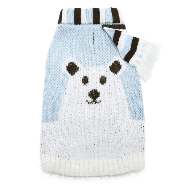 polar bear dog sweater