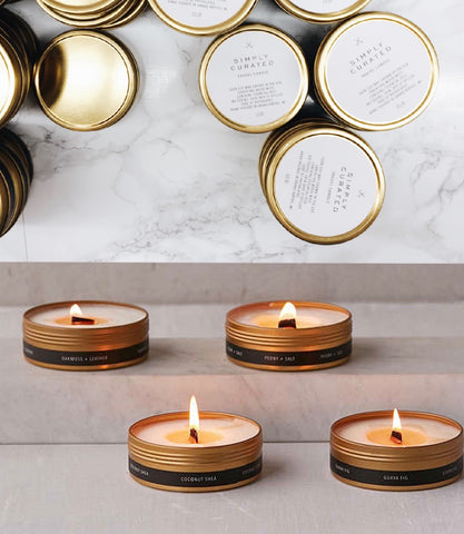 simply curated travel candles